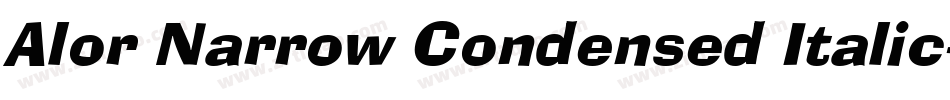 Alor Narrow Condensed Italic字体转换